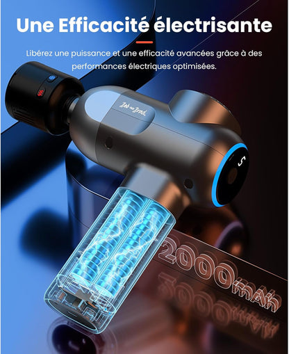 Pistolet De Massage Avec Thérapie Par Le Chaud Et Le Froid,  C2 Pro Masseur De Tissus Profonds Avec Chaleur,Pour Le Gymnase, La Maison, La Récupération, Le Soulagement De La Douleur