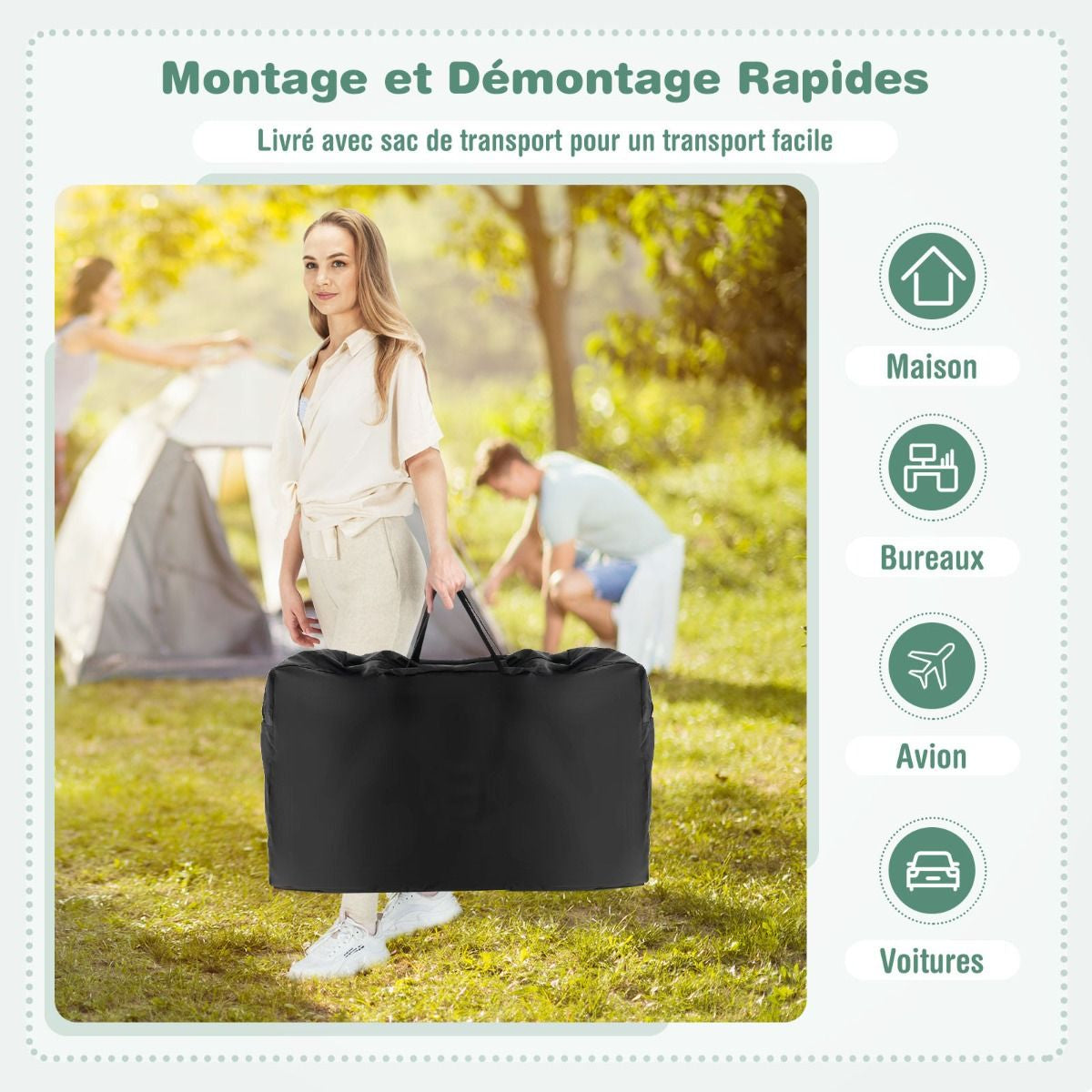 Lit De Chevet Pour Bébé Berceau Lit Pliant Portable Berceau Réglable Avec Rangement Gris/Noir