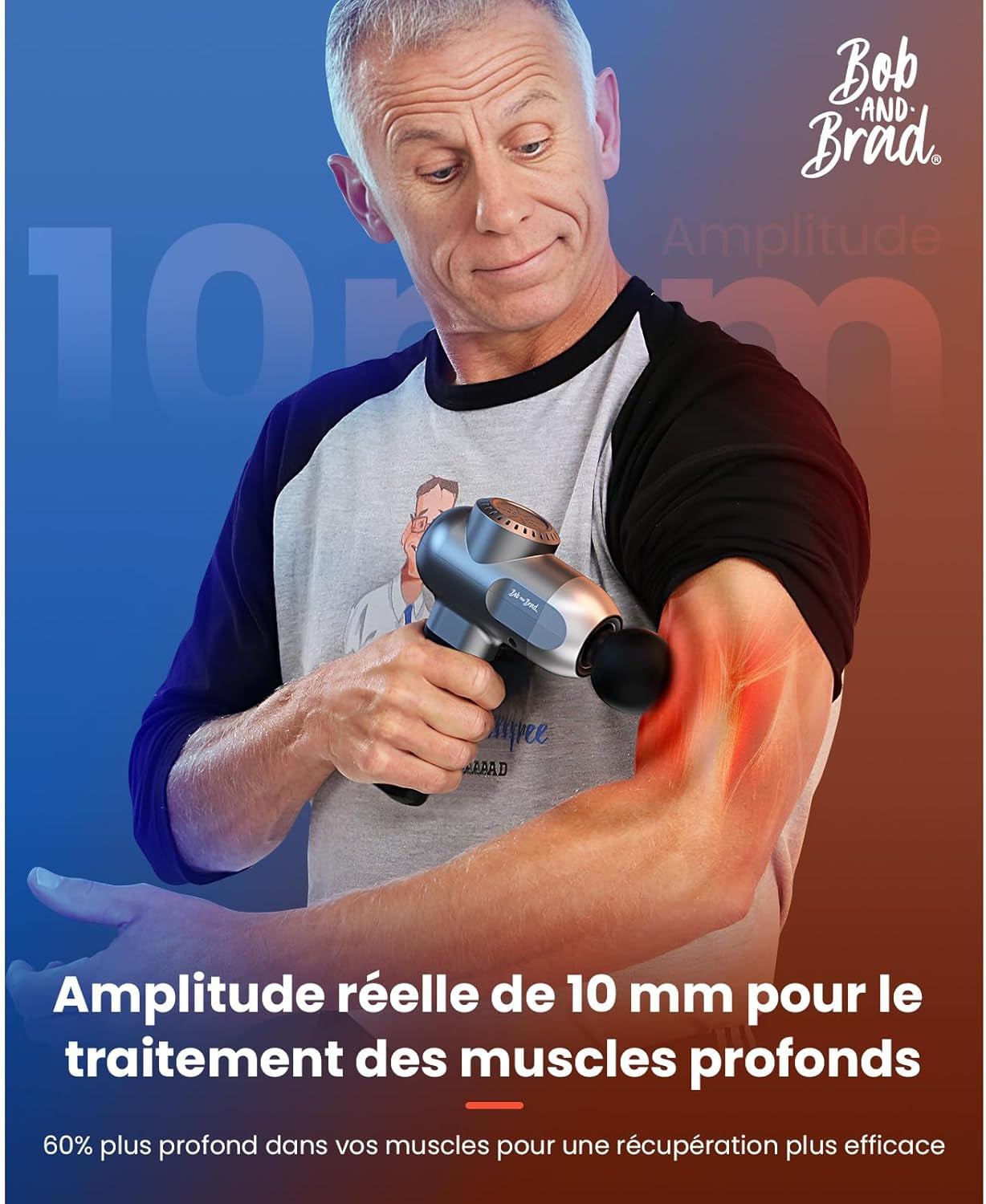 Pistolet De Massage Avec Thérapie Par Le Chaud Et Le Froid,  C2 Pro Masseur De Tissus Profonds Avec Chaleur,Pour Le Gymnase, La Maison, La Récupération, Le Soulagement De La Douleur